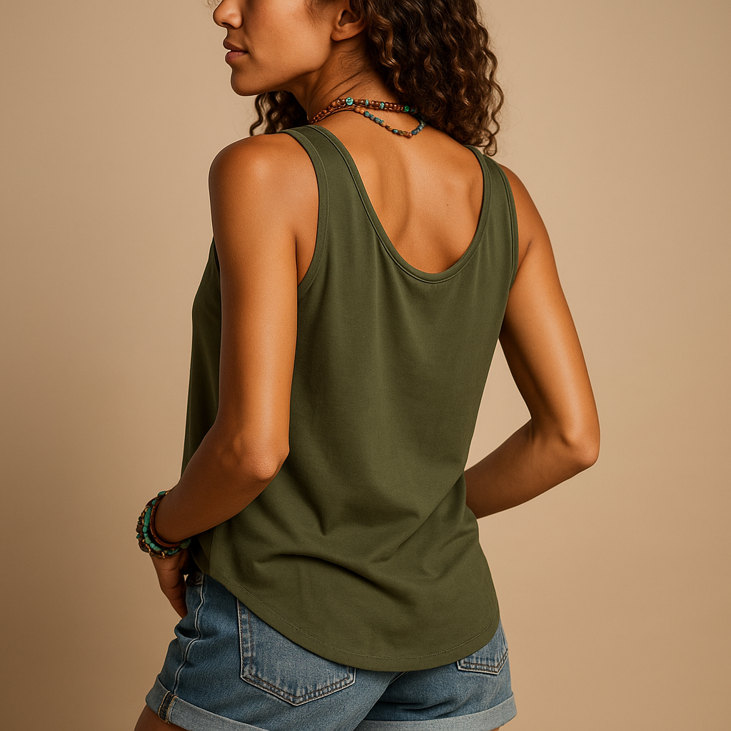 Women Top | Sleeveless V-Neck Loose Fit