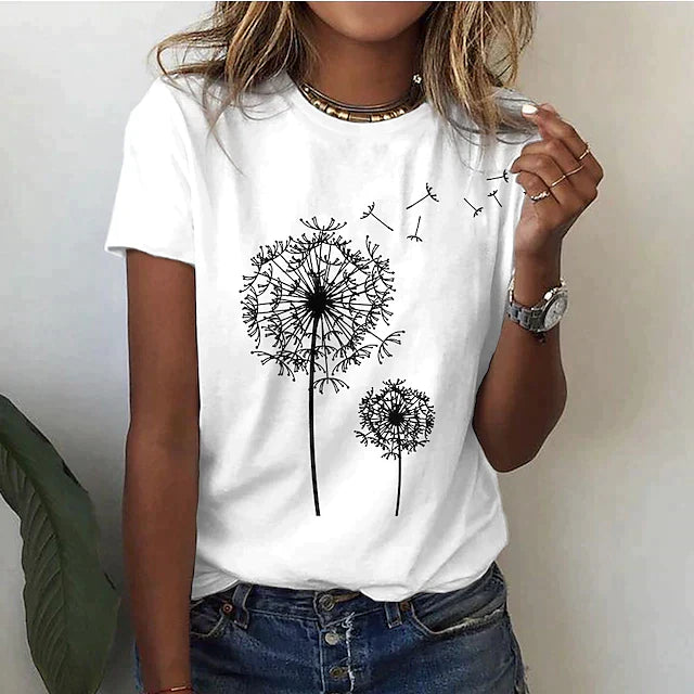 Women T-Shirt | Round Neck Short Sleeve Top Design