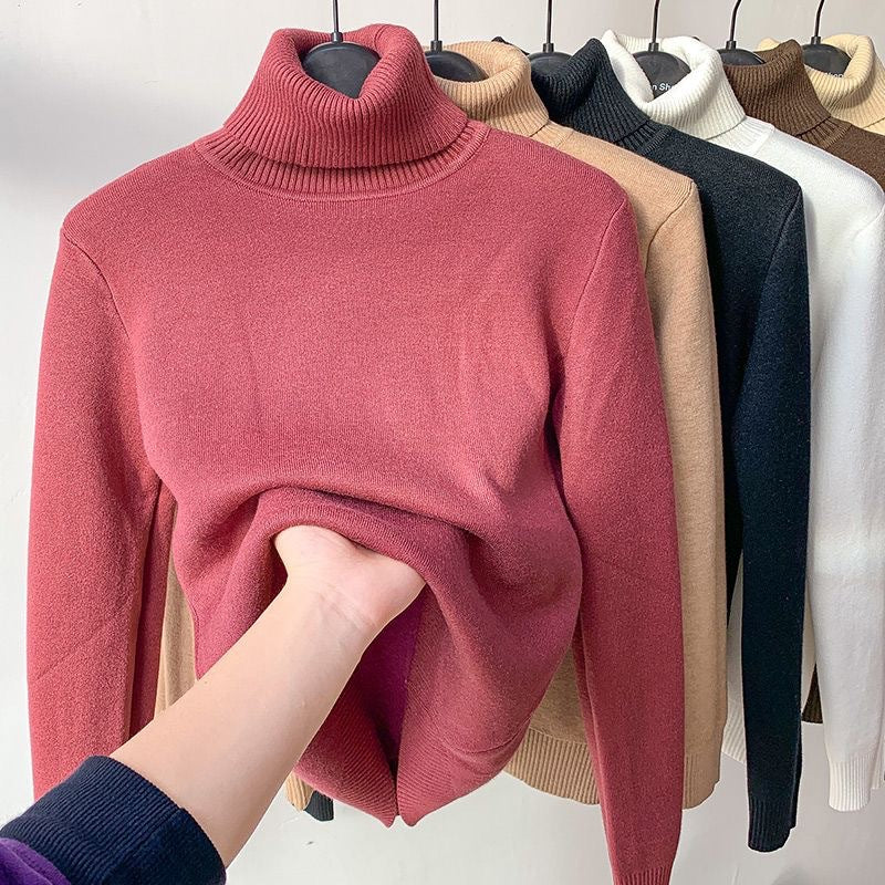 Women Turtleneck Top | Regular Fit With Warm Lining Long Sleeve
