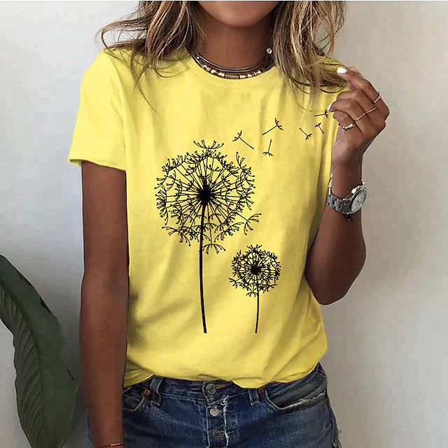 Women T-Shirt | Round Neck Short Sleeve Top Design
